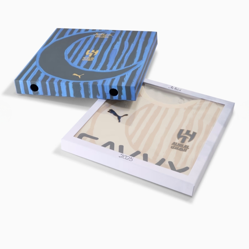 Puma Cream and Blue Striped Jersey with Box